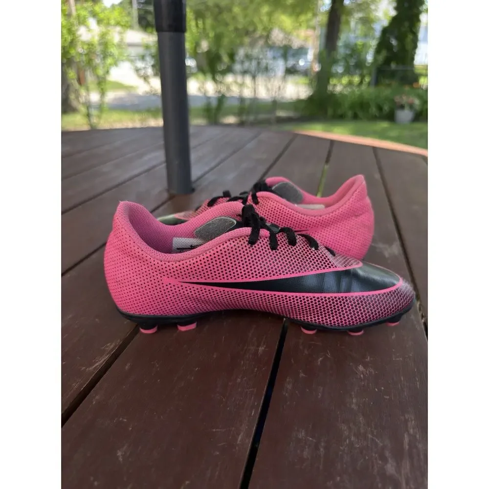 Nike Jr Bravata II FG Youth Soccer Cleats Pink Black 844442-600 Size 2Y